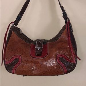 MC Embossed Leather Western Purse Handbag